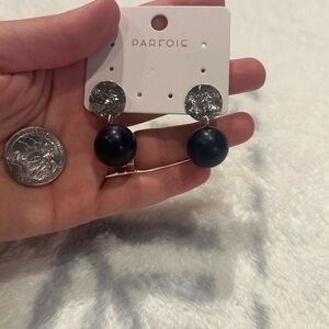 Parfois Silver and Blue Dangle Earrings